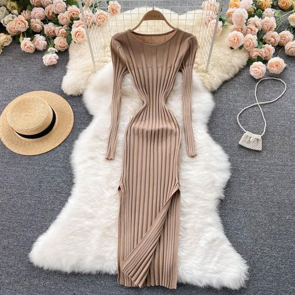 casual dresses croysier autumn winter midi dress women o-neck long sleeve ribbed knitted side slit night club party bodycon, Black;gray
casual dresses croysier autumn winter midi dress women o-neck long sleeve ribbed knitted side slit night club party bodycon, Black;gray