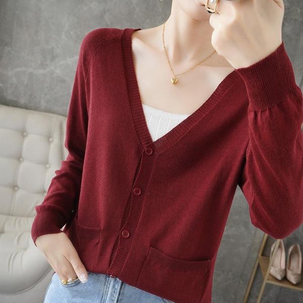 fashion casual wool women's cardigan sweater women v-neck solid color long sleeve knits & tees, White
fashion casual wool women's cardigan sweater women v-neck solid color long sleeve knits & tees, White
