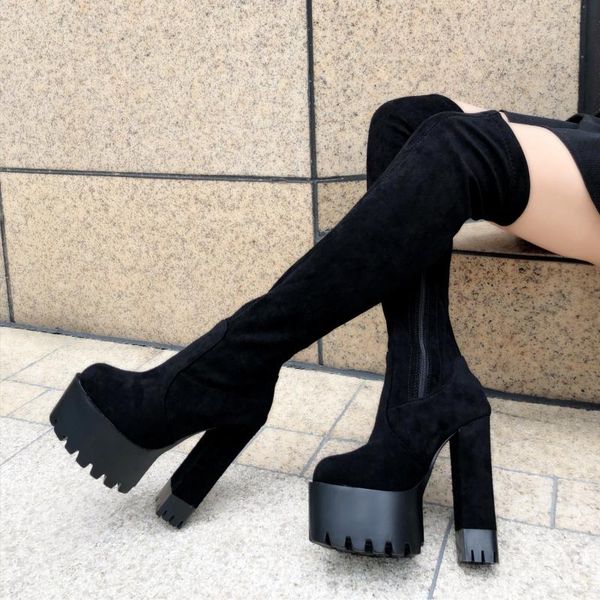 boots 2021 spring flock leather women over the knee 12cm high heels autumn woman shoes winter, Black
boots 2021 spring flock leather women over the knee 12cm high heels autumn woman shoes winter, Black