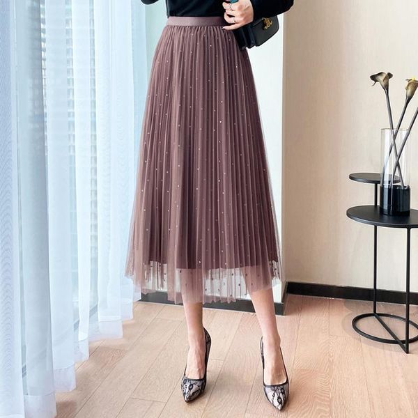 skirts tulle pleated skirt women fashion 2021 spring elegant bronzing polka dot long female high waist mesh midi, Black
skirts tulle pleated skirt women fashion 2021 spring elegant bronzing polka dot long female high waist mesh midi, Black