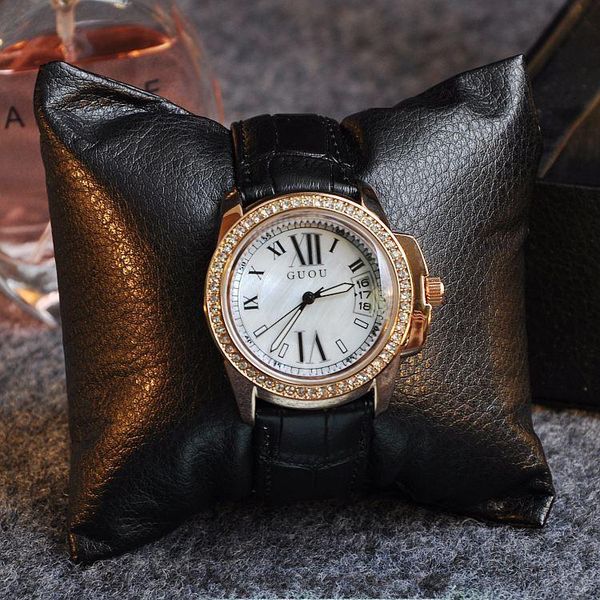 wristwatches fashion guou brand ladies diamond watch strap belt calendar durable luxury rose gold, Slivery;brown
wristwatches fashion guou brand ladies diamond watch strap belt calendar durable luxury rose gold, Slivery;brown