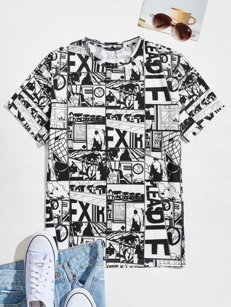 men pop art print p9po#, White;black