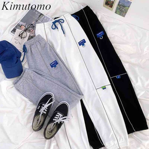 kimutomo casual pants spring streetwear women high elastic waist letter print contrast color panelled straight pants 210521, Black;white
kimutomo casual pants spring streetwear women high elastic waist letter print contrast color panelled straight pants 210521, Black;white