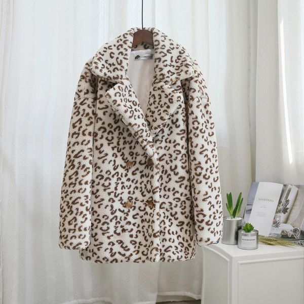 women's fur & faux fashion women leopard print coat clothing winter lapel female long sleeve fuzzy jacket oversized #t3g, Black
women's fur & faux fashion women leopard print coat clothing winter lapel female long sleeve fuzzy jacket oversized #t3g, Black