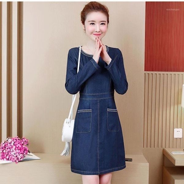 casual dresses korea women denim party dress spring plus size 4xl 5xl o-neck autumn ladies long-sleeved female vestidos z021, Black;gray
casual dresses korea women denim party dress spring plus size 4xl 5xl o-neck autumn ladies long-sleeved female vestidos z021, Black;gray