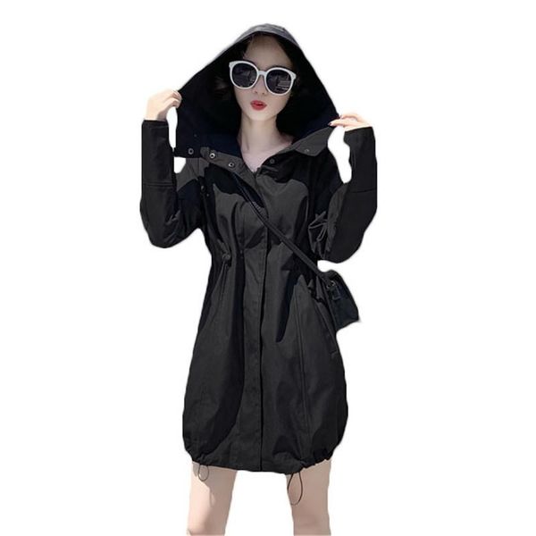 women's trench coats 2021 autumn winter korean hooded coat thick black outerwear plus size women spring mid-length windbreaker m846, Tan;black
women's trench coats 2021 autumn winter korean hooded coat thick black outerwear plus size women spring mid-length windbreaker m846, Tan;black