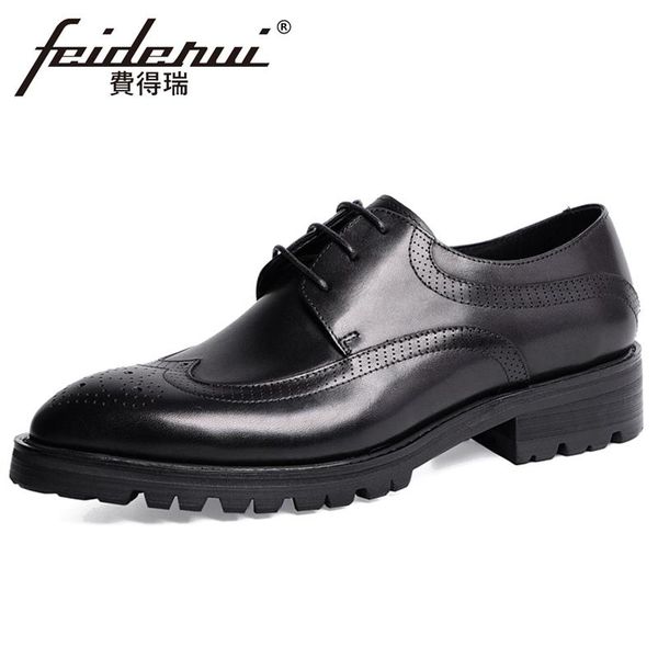 dress shoes british genuine leather men's platform oxfords round toe man wingtip party flats height increase carved brogue ynx808, Black
dress shoes british genuine leather men's platform oxfords round toe man wingtip party flats height increase carved brogue ynx808, Black