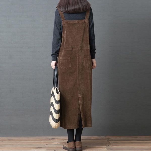 casual sleeveless dress women slash neck plus size solid big pockets corduroy strap loose long mid-calf maternity dresses, White
casual sleeveless dress women slash neck plus size solid big pockets corduroy strap loose long mid-calf maternity dresses, White