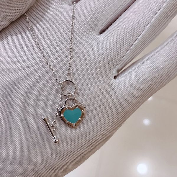 s925 sterling silver blue enamel heart necklace, classic fashion, jewelry, original 1:1, birthday gift
s925 sterling silver blue enamel heart necklace, classic fashion, jewelry, original 1:1, birthday gift