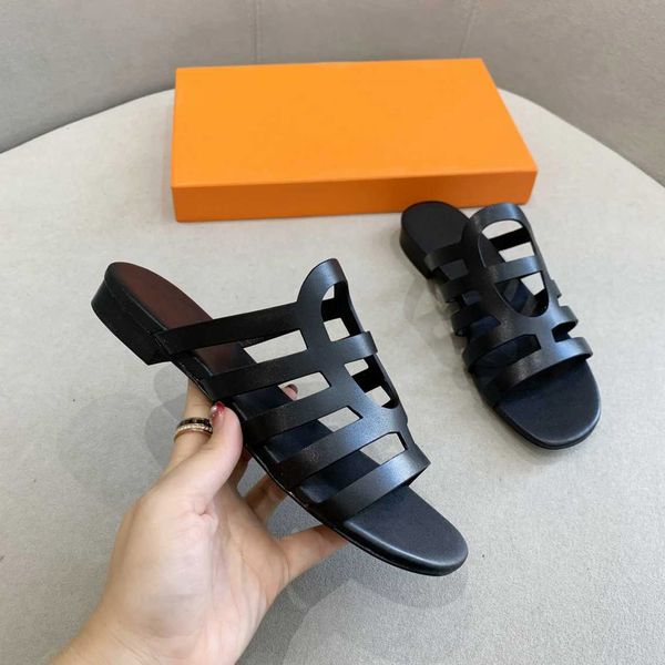 classic design women's flat sandals leather women's slippers solid color round mule shoes beach slippers high heel shoes, Black
classic design women's flat sandals leather women's slippers solid color round mule shoes beach slippers high heel shoes, Black