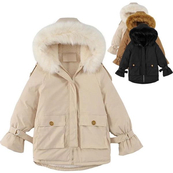 women's down & parkas winter jacket fashion warm soft cotton liner coat women hooded female casual faux fur collar thick outerwear, Black
women's down & parkas winter jacket fashion warm soft cotton liner coat women hooded female casual faux fur collar thick outerwear, Black