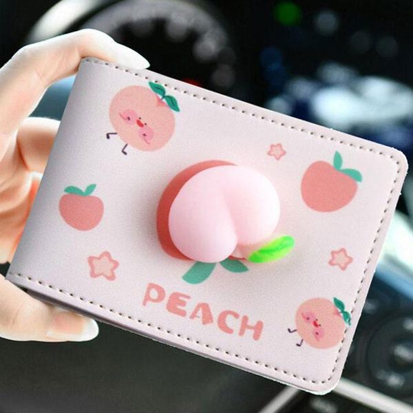 card holders cute driving license cover 3d soft peach decoration pu leather documents holder storage wallet protector, Brown;gray
card holders cute driving license cover 3d soft peach decoration pu leather documents holder storage wallet protector, Brown;gray