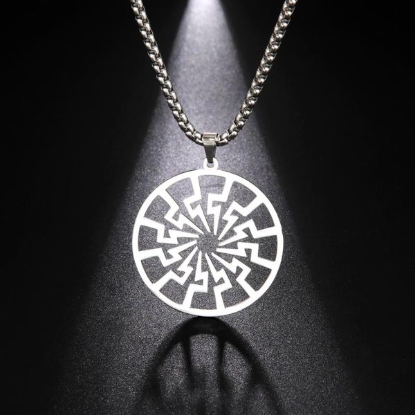 chains my shape viking slavic sun wheel pendant necklaces for men women stainless steel necklace box chain talisman vintage jewelry, Silver
chains my shape viking slavic sun wheel pendant necklaces for men women stainless steel necklace box chain talisman vintage jewelry, Silver