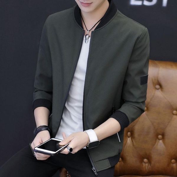 men's jackets spring autumn men casual solid fashion streetwear mens slim jacket brand clothing male outwear howdfeo, Black;brown
men's jackets spring autumn men casual solid fashion streetwear mens slim jacket brand clothing male outwear howdfeo, Black;brown