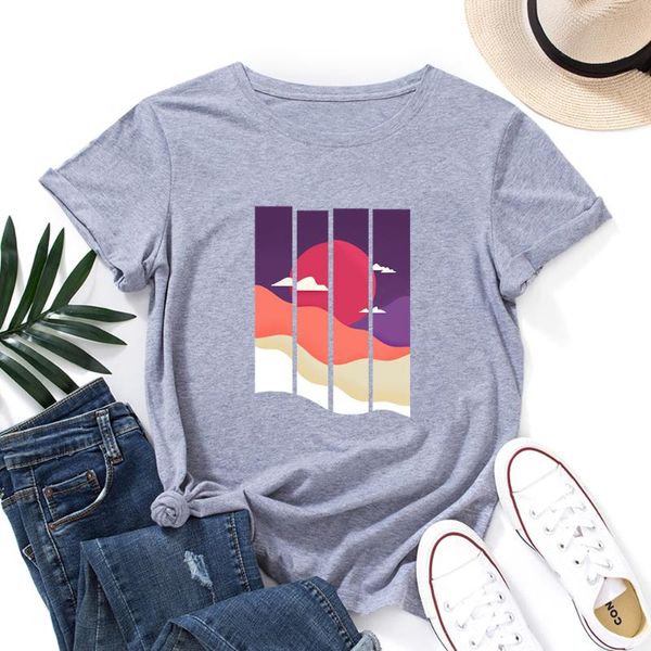 women's t-shirt sunset print t shirts women casual o-neck short sleeve cotton t-shirts summer graphic basic tee female oversized tshir, White
women's t-shirt sunset print t shirts women casual o-neck short sleeve cotton t-shirts summer graphic basic tee female oversized tshir, White