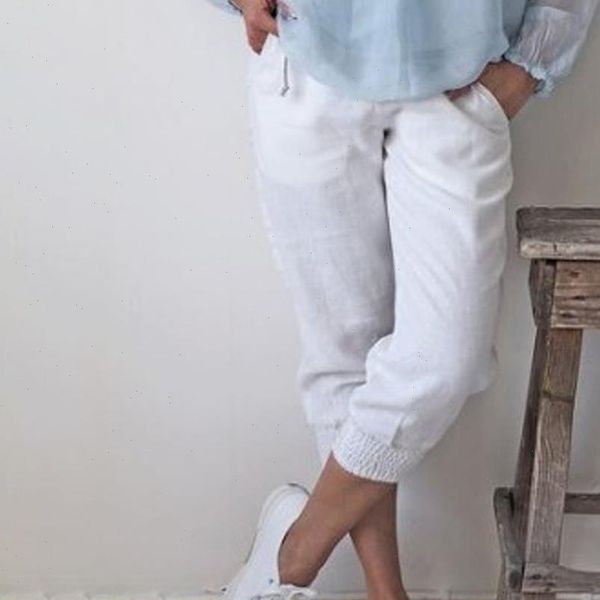 white women cotton pants capris short casual loose elastic waist female plus size summer calf length, Black;white
white women cotton pants capris short casual loose elastic waist female plus size summer calf length, Black;white