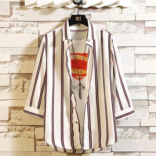 men's casual shirts selling product in 2021 summer thin ice silk middle-sleeved shirt men korean style slim 7-point sleeve striped, White;black
men's casual shirts selling product in 2021 summer thin ice silk middle-sleeved shirt men korean style slim 7-point sleeve striped, White;black