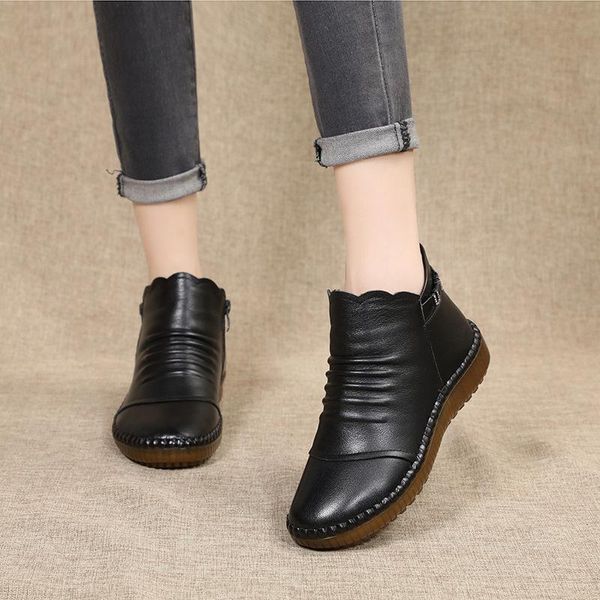 boots for middle-aged cotton shoes soft soles genuine leather autumn and winter elderly non warm, Black
boots for middle-aged cotton shoes soft soles genuine leather autumn and winter elderly non warm, Black
