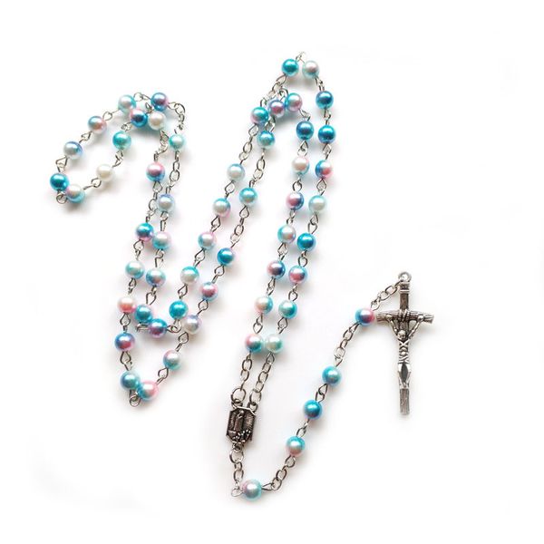 vintage acrylic beads strand cross rosary pendant neckalce for men women religious pray jewelry, Silver
vintage acrylic beads strand cross rosary pendant neckalce for men women religious pray jewelry, Silver