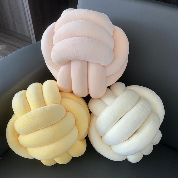 pillow living room sofa decoration hand-woven solid color three-strand rope round baby knotted ball
pillow living room sofa decoration hand-woven solid color three-strand rope round baby knotted ball