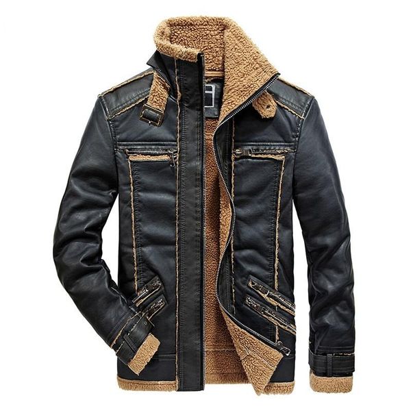 men's fur & faux winter mens coat men leather jacket brushed thicked motorcycle jackets splice coats outerwear coating, Black
men's fur & faux winter mens coat men leather jacket brushed thicked motorcycle jackets splice coats outerwear coating, Black