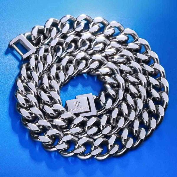 dnschic - men's stainless steel necklace, cuban chain, miami chain, platinum, 12mm, european and american hip-hop jewelry q0809, Silver
dnschic - men's stainless steel necklace, cuban chain, miami chain, platinum, 12mm, european and american hip-hop jewelry q0809, Silver