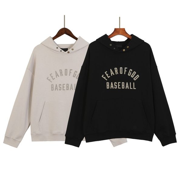 2021 autumn winter fog season 7 letter casual button hooded terry sweater for men and women, Black
2021 autumn winter fog season 7 letter casual button hooded terry sweater for men and women, Black