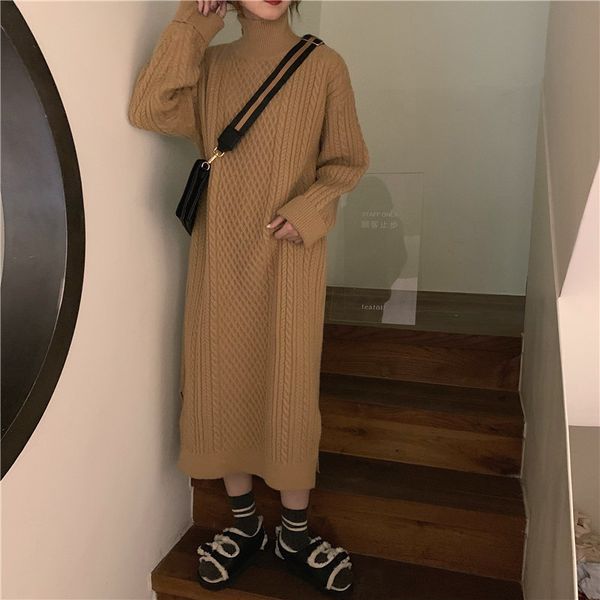 dresses turtleneck knitted solid stylish elegant all-match chic split full-sleeved women fresh sweet long es, Black;gray
dresses turtleneck knitted solid stylish elegant all-match chic split full-sleeved women fresh sweet long es, Black;gray
