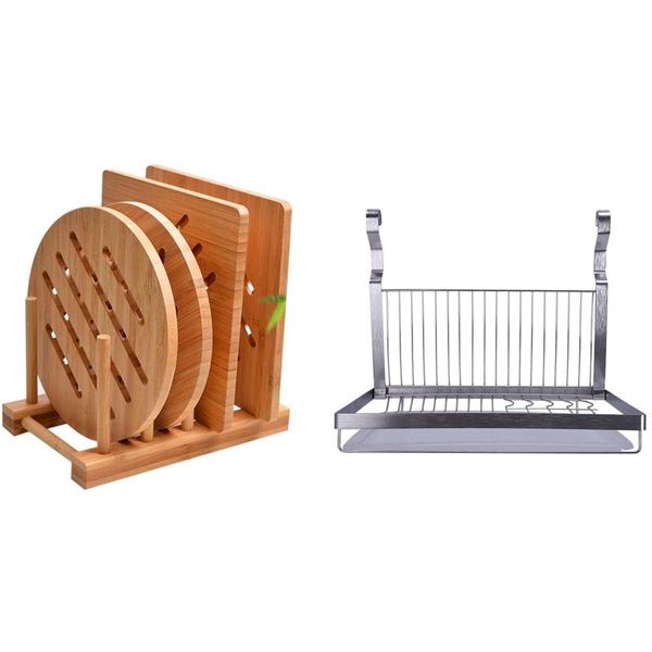 mats & pads stainless steel folding hanging dish rack draining bowl with bamboo trivet kitchen mat set
mats & pads stainless steel folding hanging dish rack draining bowl with bamboo trivet kitchen mat set