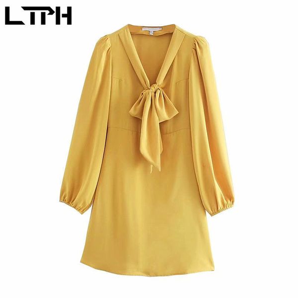 simple solid color v-neck french small design bow tie women dress sweet all-match long sleeve thin dresses autumn 210427, Black;gray
simple solid color v-neck french small design bow tie women dress sweet all-match long sleeve thin dresses autumn 210427, Black;gray