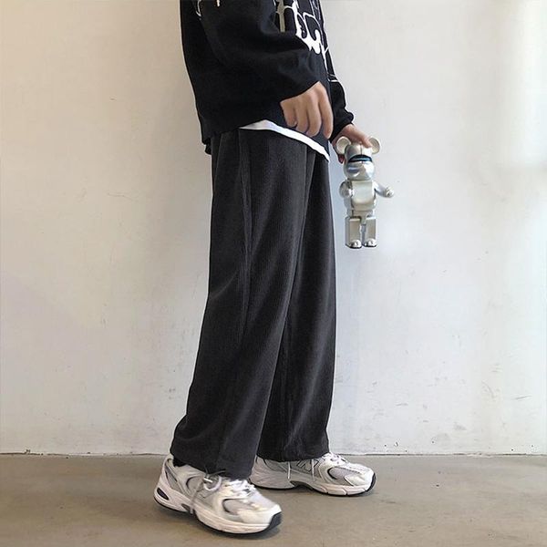men's pants men casual loose staight wide leg corduroy mens spring trousers male fashion ankle banded pant, Black
men's pants men casual loose staight wide leg corduroy mens spring trousers male fashion ankle banded pant, Black