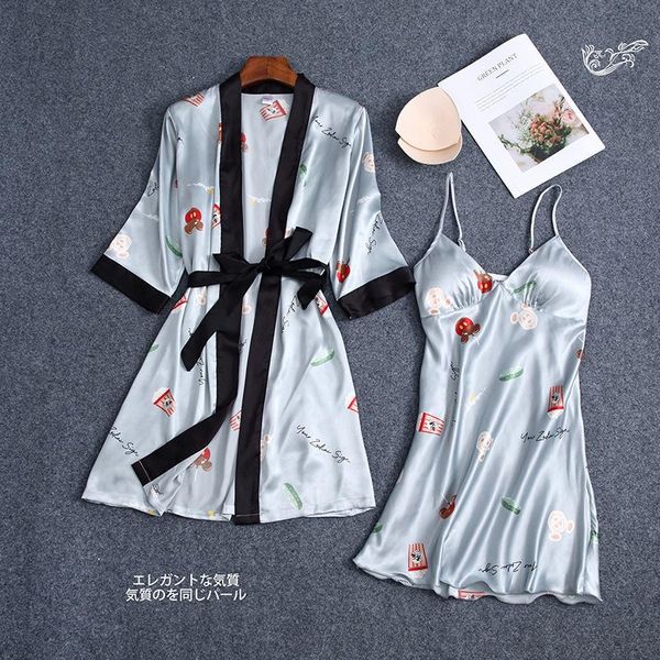women's sleepwear print twinset robe set satin intimate lingerie 2pcs female homewear night dress waistband casual home clothing, Black;red
women's sleepwear print twinset robe set satin intimate lingerie 2pcs female homewear night dress waistband casual home clothing, Black;red