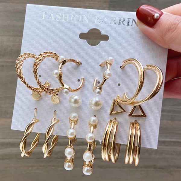 hoop & huggie fashion gold earrings set for women pearl oversize metal circle punk earring 2021 female jewelry, Golden;silver
hoop & huggie fashion gold earrings set for women pearl oversize metal circle punk earring 2021 female jewelry, Golden;silver
