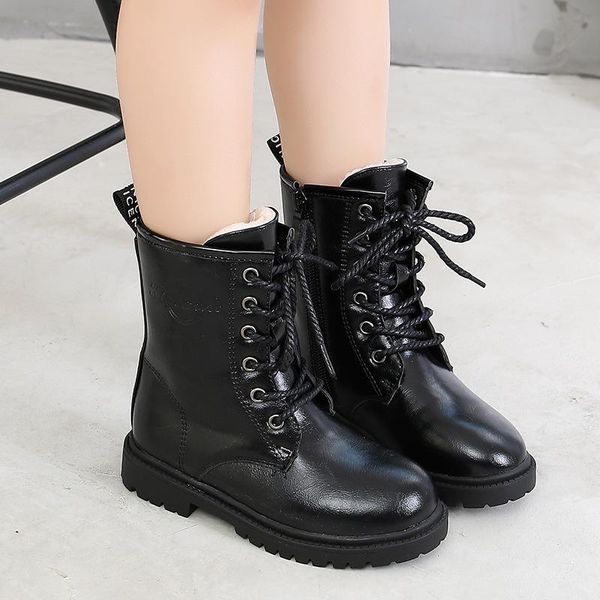 boots 2021 autumn winter children pu leather waterproof british student single girls boys plush warm for big kid, Black;grey
boots 2021 autumn winter children pu leather waterproof british student single girls boys plush warm for big kid, Black;grey