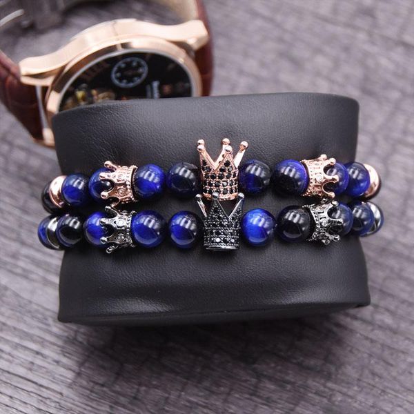 beaded, strands blue tiger eye bracelets trendy imperial crown charm elasticity rope men women bracelet, Black
beaded, strands blue tiger eye bracelets trendy imperial crown charm elasticity rope men women bracelet, Black