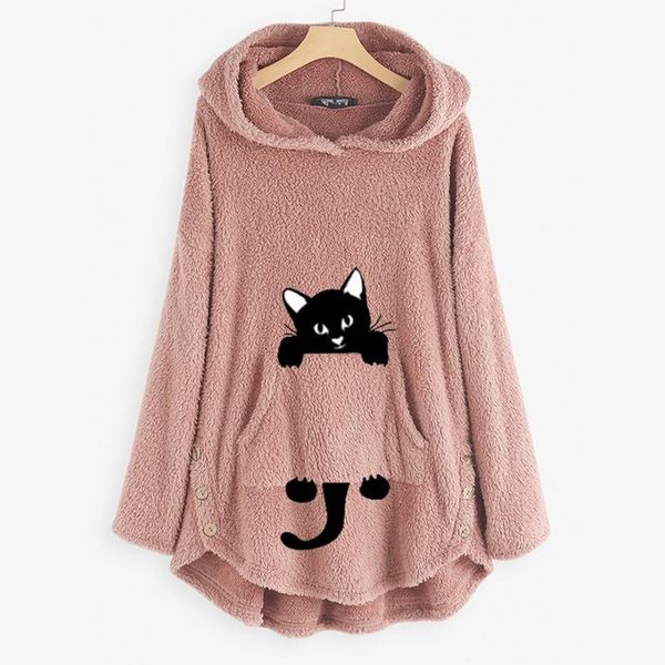 women's hoodies & sweatshirts women fleece embroidery cat ear button hem plus size hoodie cute sweet pullover elegant autumn funny dail, Black
women's hoodies & sweatshirts women fleece embroidery cat ear button hem plus size hoodie cute sweet pullover elegant autumn funny dail, Black
