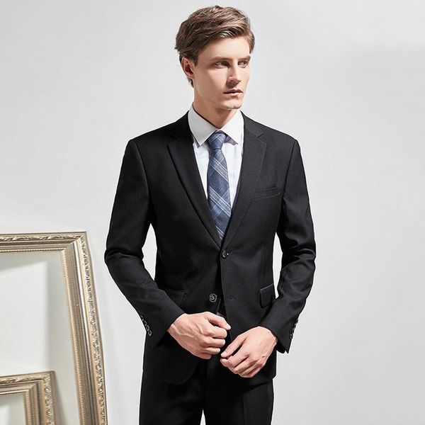 243-0428 suit male three-piece fashion fit solid color business casual work professional dress groom wedding men's suits & blazers, White;black
243-0428 suit male three-piece fashion fit solid color business casual work professional dress groom wedding men's suits & blazers, White;black