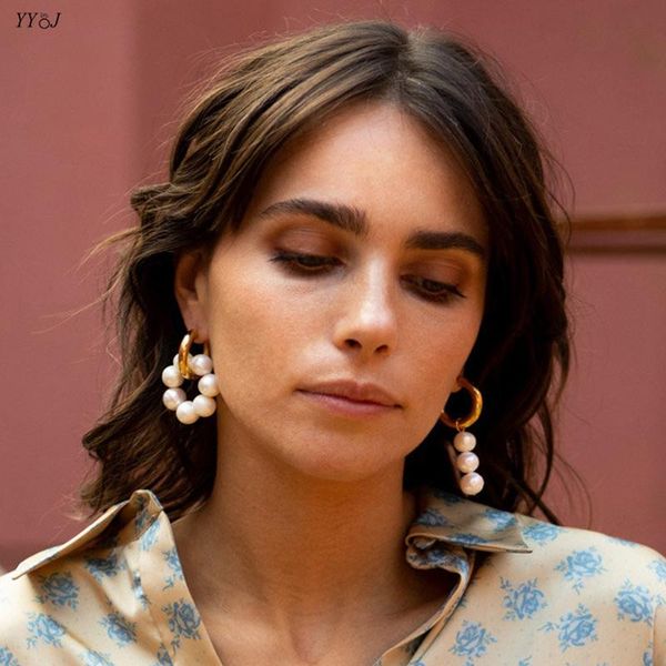hoop & huggie real big pearl asymmetric earrings for women stainless steel bohemia summer outer banks jewelry wholesale items, Golden;silver
hoop & huggie real big pearl asymmetric earrings for women stainless steel bohemia summer outer banks jewelry wholesale items, Golden;silver