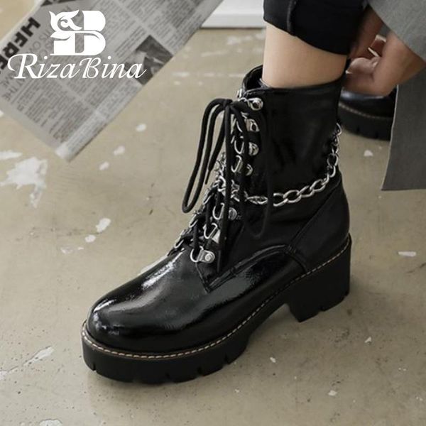 boots rizabina size 34-43 women's ankle metal chain rivets women shoes for winter fashion cool club short ladies footwear, Black
boots rizabina size 34-43 women's ankle metal chain rivets women shoes for winter fashion cool club short ladies footwear, Black