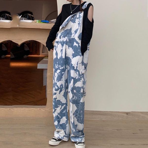 women's jumpsuits & rompers real s large size tie-dye loose street denim jumpsuit 2021 fashion summer high waist blue wide leg, Black;white
women's jumpsuits & rompers real s large size tie-dye loose street denim jumpsuit 2021 fashion summer high waist blue wide leg, Black;white