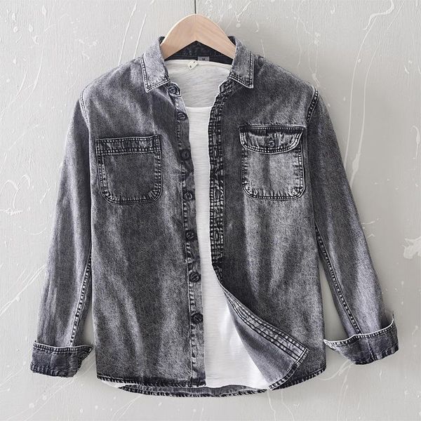 men's casual shirts spring retro denim shirt korean style male slim 100% cotton solid color long sleeve handsome, White;black
men's casual shirts spring retro denim shirt korean style male slim 100% cotton solid color long sleeve handsome, White;black