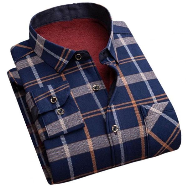 men's casual shirts men shirt plaid thicken warm lapel formal for daily wear, White;black
men's casual shirts men shirt plaid thicken warm lapel formal for daily wear, White;black