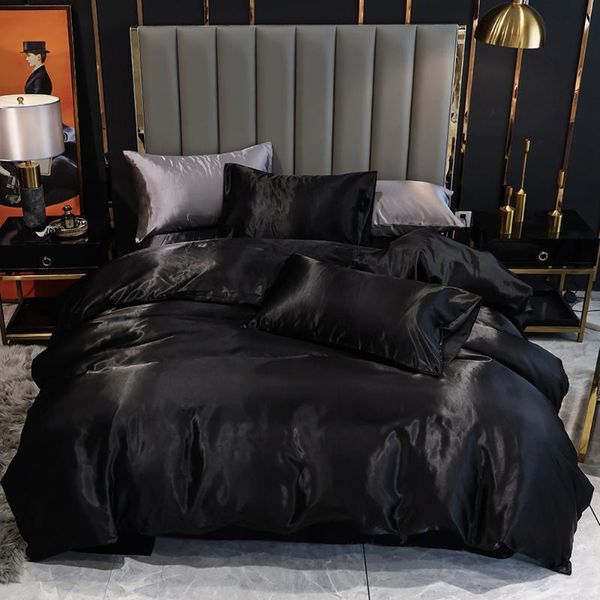 bedding sets classic silk duvet cover black set comforter case pillow sham 3-piece king full double 200x200 bed linens
bedding sets classic silk duvet cover black set comforter case pillow sham 3-piece king full double 200x200 bed linens