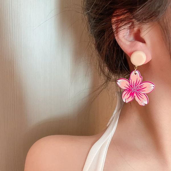dangle & chandelier romantic pink acrylic resin peach blossom earrings irregular geometric smooth texture stitching flower for women, Silver
dangle & chandelier romantic pink acrylic resin peach blossom earrings irregular geometric smooth texture stitching flower for women, Silver