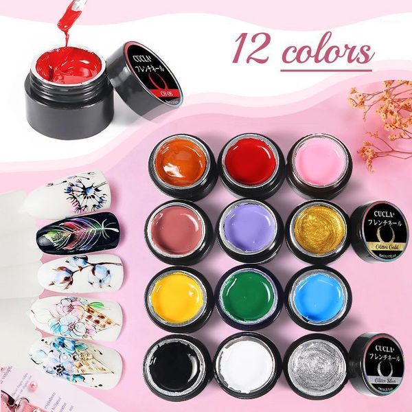 12 colors painted glue with high saturation nail art painting flower drawing line uv gel potherapy tslm21, Red;pink
12 colors painted glue with high saturation nail art painting flower drawing line uv gel potherapy tslm21, Red;pink