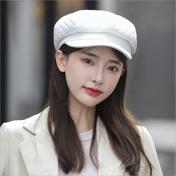 autumn and winter tide wild british retro berets hats caps gsbl002a fashion net red pu leather octagonal hat for women, Blue;gray
autumn and winter tide wild british retro berets hats caps gsbl002a fashion net red pu leather octagonal hat for women, Blue;gray