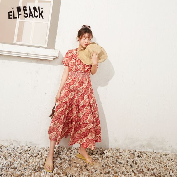 ELFSACK Red Floral Print Patchwork Frill Casual Chiffon Dress Women 2021 Summer ELF Vintage Korean Ladeis Holiday Ruffle Dresses
ELFSACK Red Floral Print Patchwork Frill Casual Chiffon Dress Women 2021 Summer ELF Vintage Korean Ladeis Holiday Ruffle Dresses