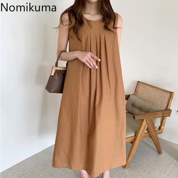 nomikuma causal solid tank dress korean sleeveless o-neck woman dress summer fashion a-line vestidos de mujer new 6g863 210427, Black;gray
nomikuma causal solid tank dress korean sleeveless o-neck woman dress summer fashion a-line vestidos de mujer new 6g863 210427, Black;gray