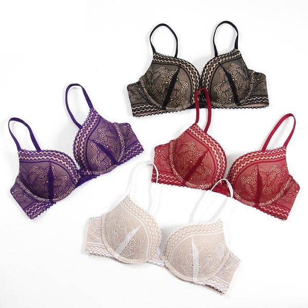 bras e lovegirl no steel ring front buckle 3/4 cup gathered bra beauty back lace female underwear small breast, Red;black
bras e lovegirl no steel ring front buckle 3/4 cup gathered bra beauty back lace female underwear small breast, Red;black