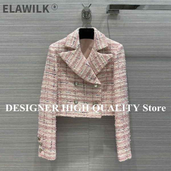 women's wool & blends 2021 pre-fall luxury designer tweed jacket women woven plaid notched double breasted blazer style short coat flor, Black
women's wool & blends 2021 pre-fall luxury designer tweed jacket women woven plaid notched double breasted blazer style short coat flor, Black